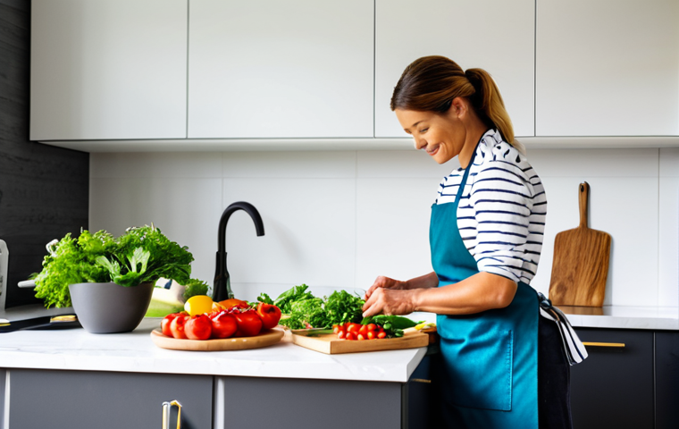 다발성 경화증 예방을 위한 생활습관 - Anti-Inflammatory Meal Prep**

"A bright and colorful image of a fully clothed woman in a modern kit...