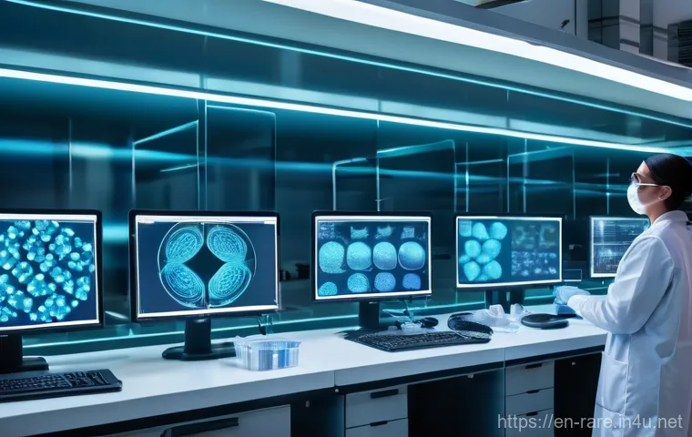 근육병 치료를 위한 유전자 치료 - **Prompt:** A heartwarming scene depicting a young child, approximately 6-8 years old, with Duchenne...