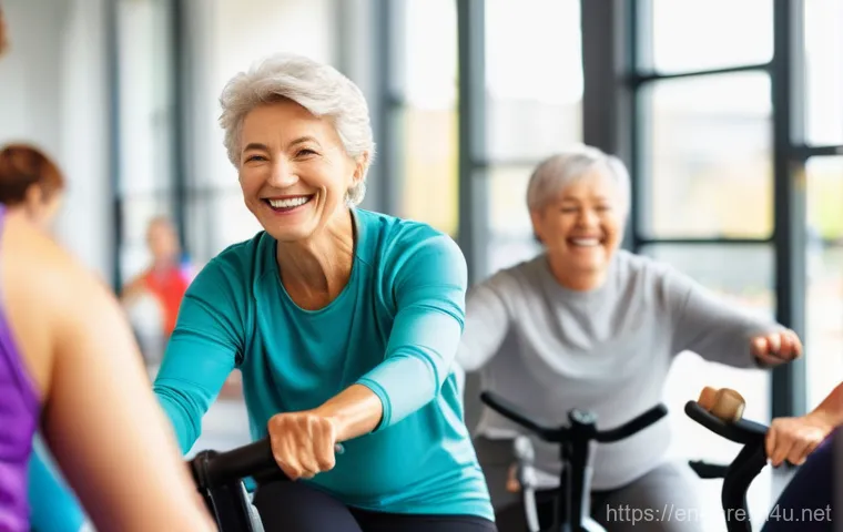 파킨슨병 환자를 위한 재활 프로그램 - **Prompt 1: Dynamic Rehabilitation in Action**
    "A vibrant, realistic image capturing a diverse g...