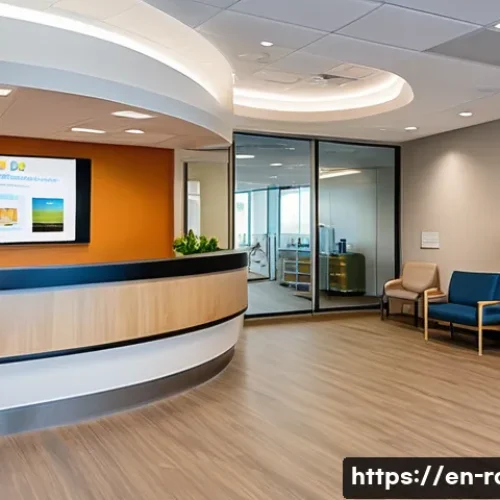 다발성 경화증 치료 병원 추천 - A modern multiple sclerosis treatment center’s interior, featuring a bright, welcoming reception are...