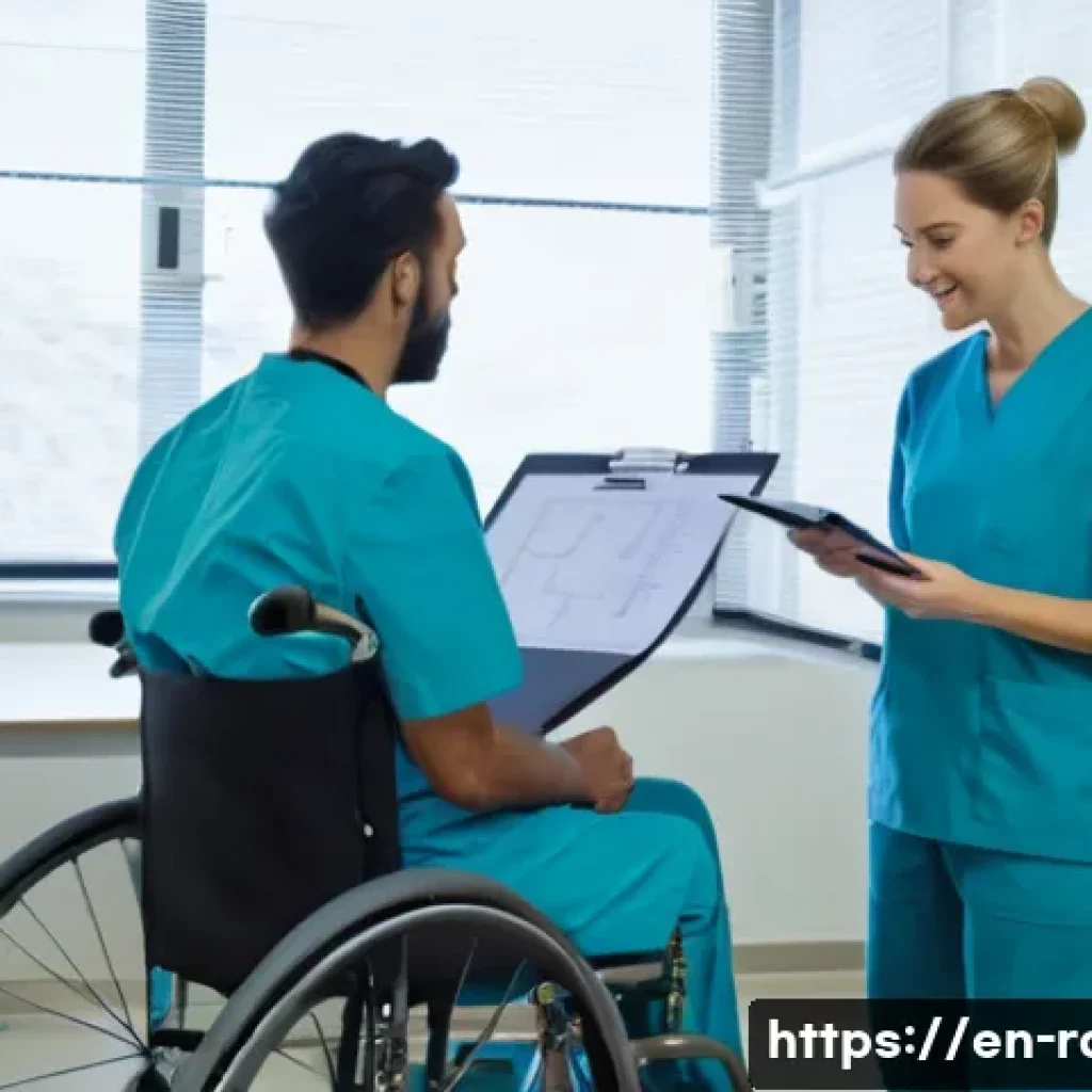 루게릭병 환자와 가족을 위한 도움 - A compassionate multidisciplinary ALS care team in a modern hospital setting, featuring a neurologis...